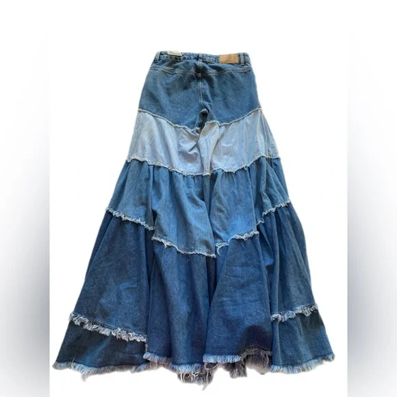 We The Free Dreamscape Tiered Denim Wide Leg size 25 NWT - Picture 12 of 14